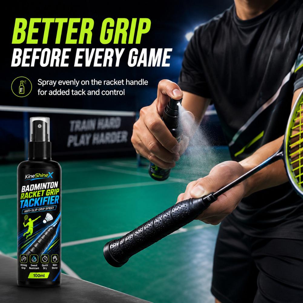 Badminton Grip - Spray Antiscivolo per Racchette da Tennis